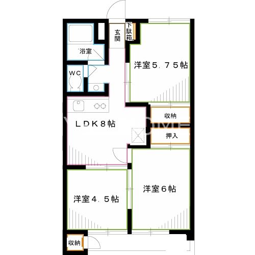 上水ハイツ 間取り