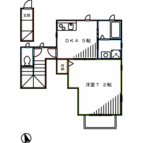 メゾン八幡町 間取り