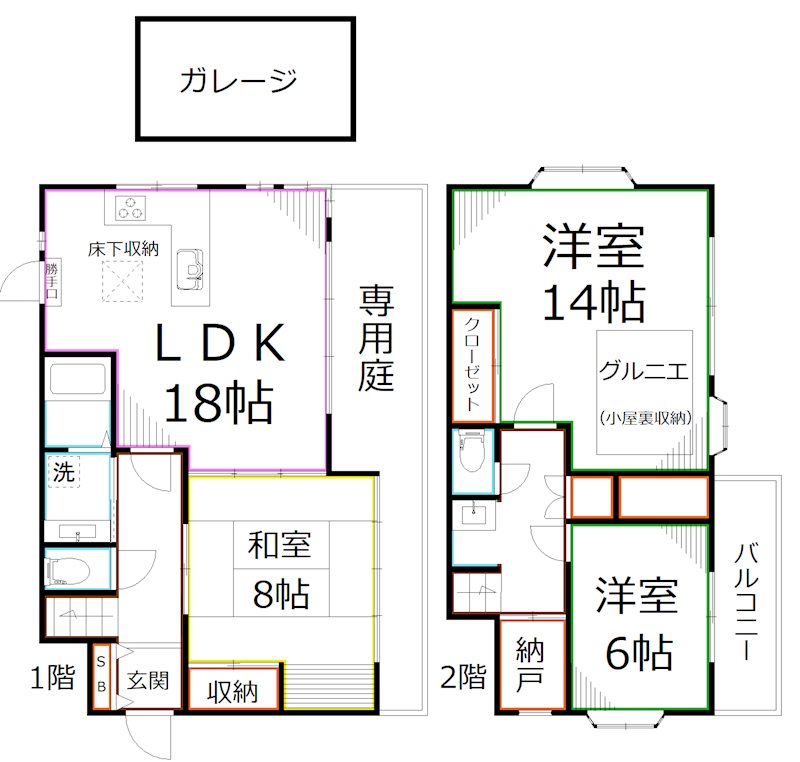 小川町1丁目戸建 間取り