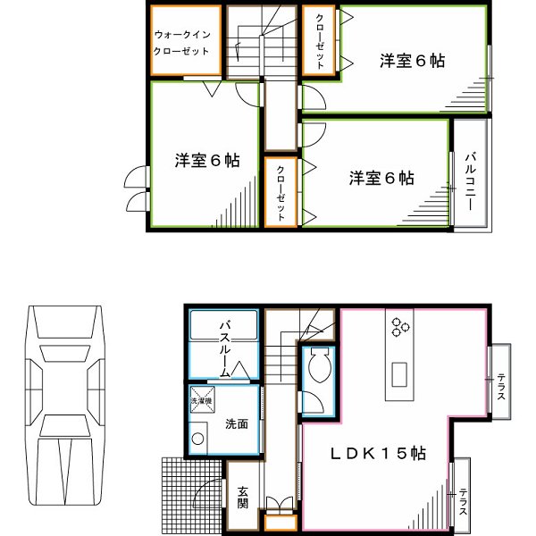 Ｈ＆Ｈ松庵 CENTRAL 間取り