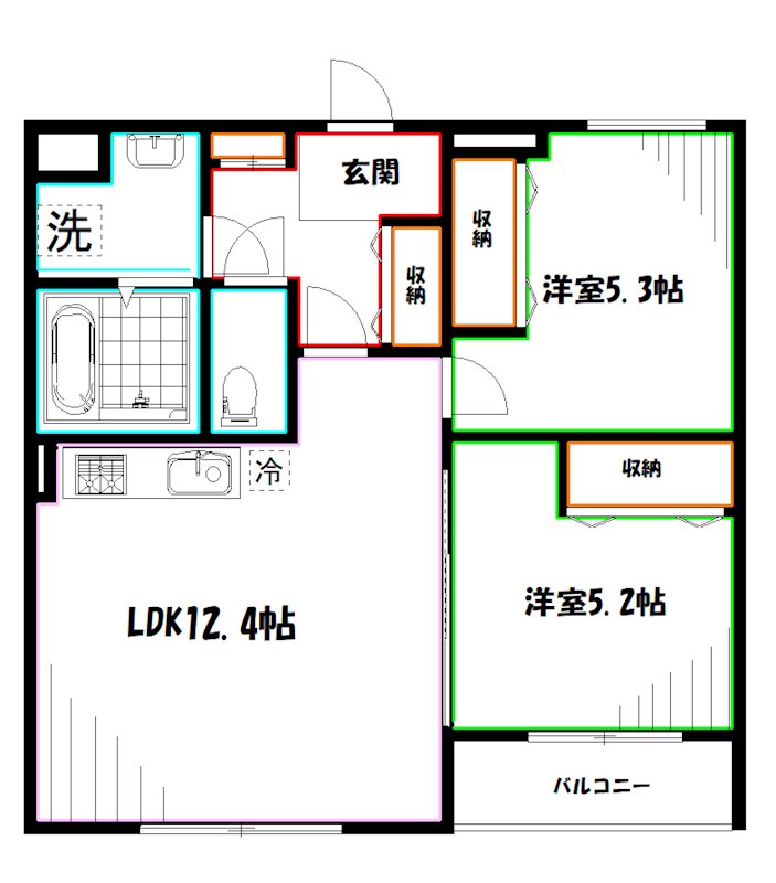 Papillon Sekimae 間取り