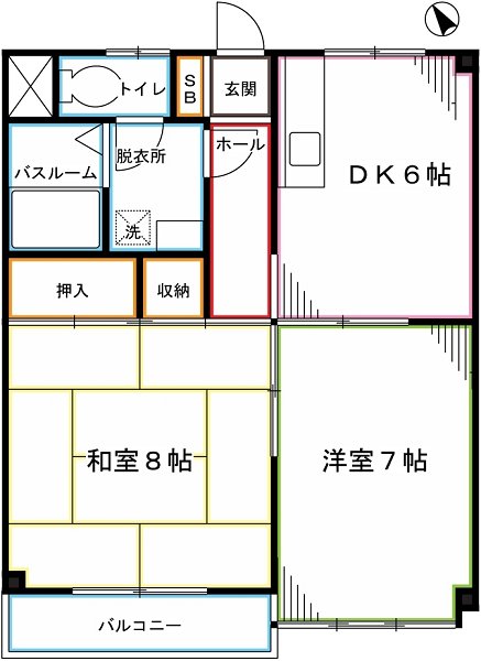 サンハイツＥ戸倉 間取り