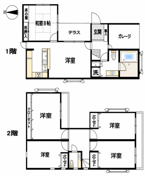 国立市中2丁目戸建 間取り