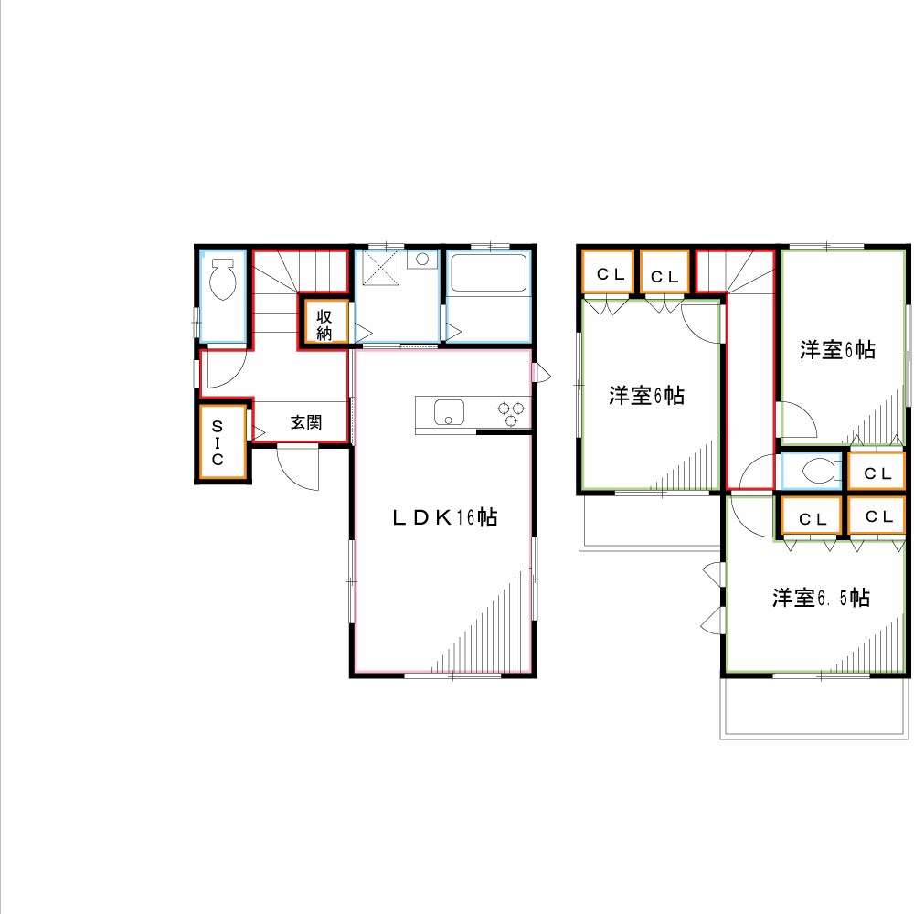 前原町1丁目戸建賃貸    間取り