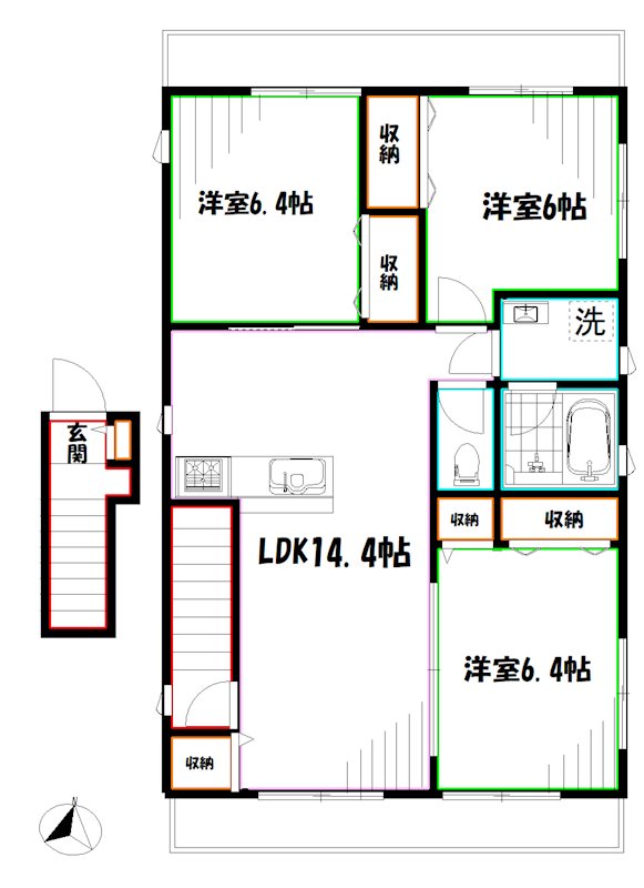 サンライズ国立 間取り