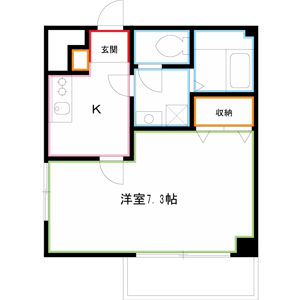 ベルク山中Ｂ　　 間取り