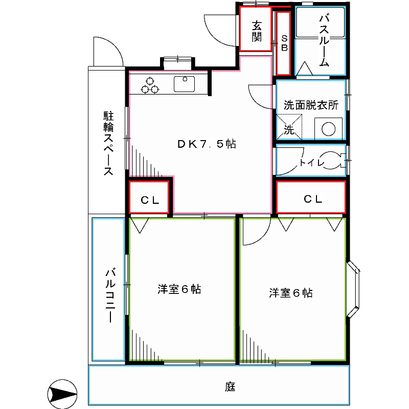 クレールメゾン鷺宮 間取り