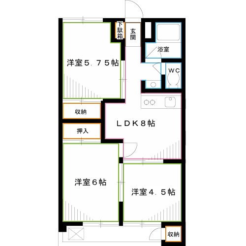 上水ハイツ 間取り