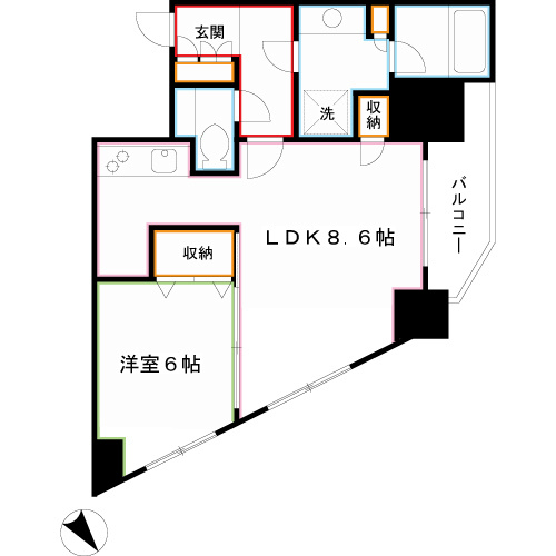 ベルジュール武蔵野中町 間取り