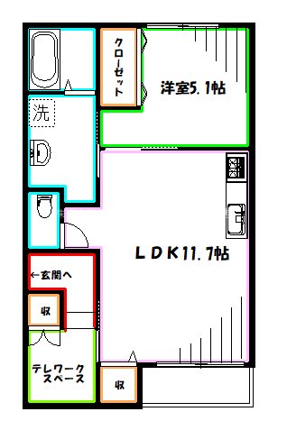 グランシャンＴ・Ｓ 間取り