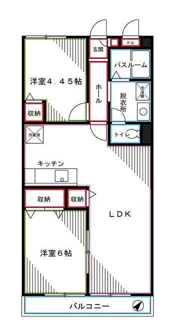 リライズ東恋ヶ窪 間取り