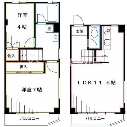 クラウンビル 間取り