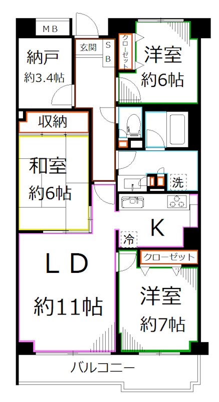 T's garden府中 間取り