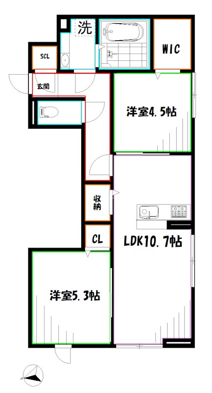 アセットコート貫井北町　A棟  間取り