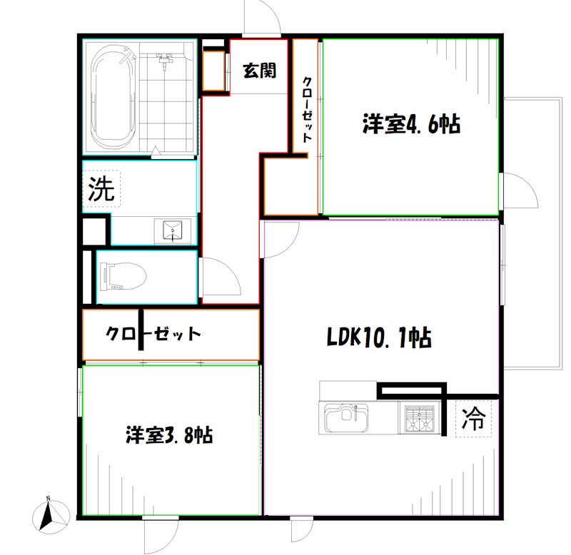Asset-Court小金井本町　B棟  間取り