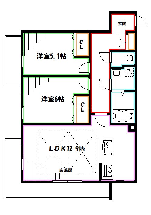 オーバスホームズ武蔵小金井 間取り