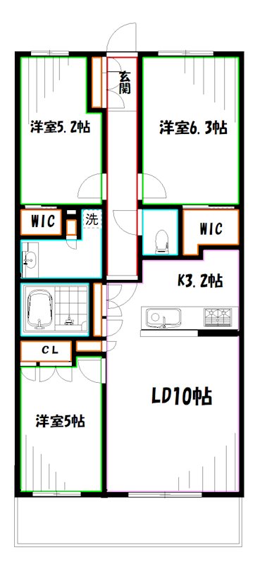 KDXレジデンス武蔵境Ⅱ 間取り