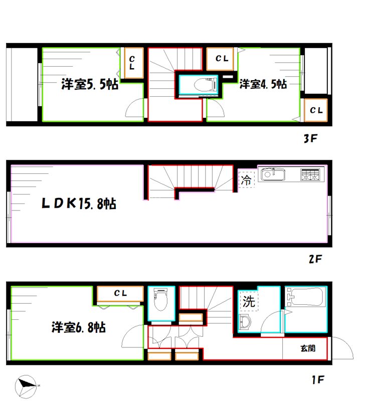 URBAN  PARK 三鷹 間取り
