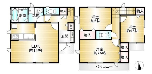三鷹市井口２丁目貸家  間取り