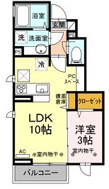 サン・ルミエールB 間取り