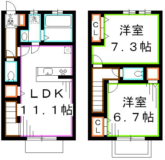 フォレ下連雀　Ｃ   間取り