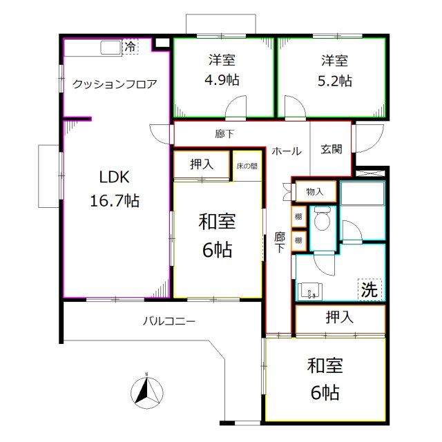 エステート上水本町6号棟  間取り