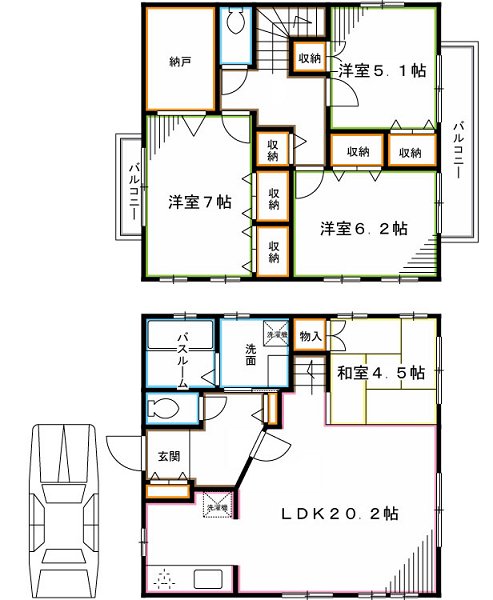 高円寺北貸家 間取り