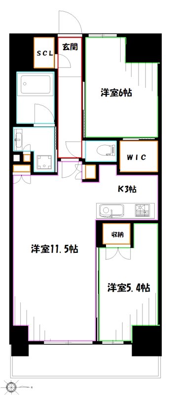 トラープランド翠命館 間取り