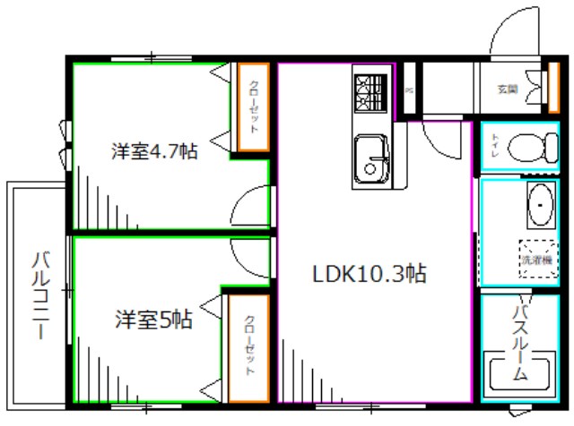 ウッディ宮前Ⅱ  間取り
