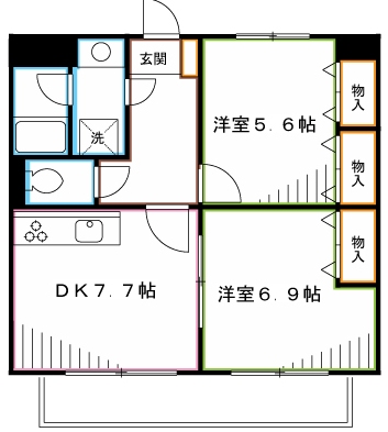 ヴェルドミール武蔵野 間取り図