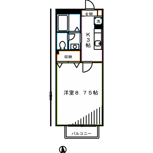 ルーチェガーデンＢ 間取り