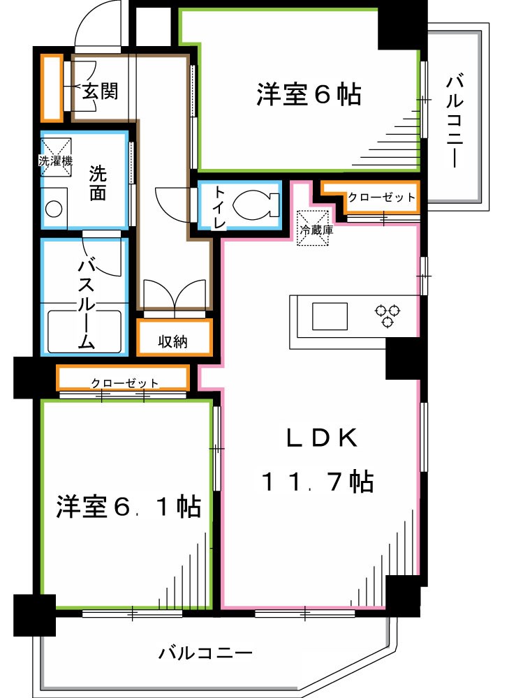 モデラート（MODERATO）荻窪 間取り