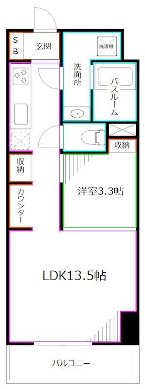 SUNBRIGHT OGIKUBO（サンブライトオギクボ） 間取り