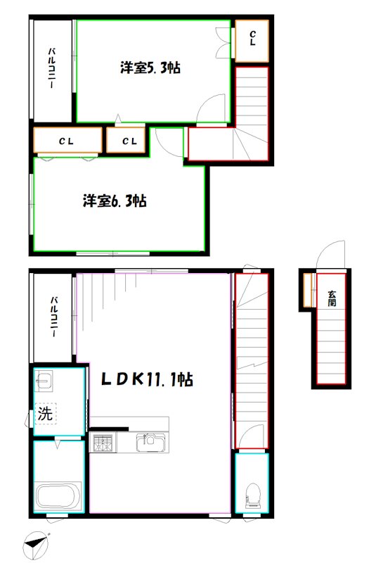サンライズ三鷹台 間取り