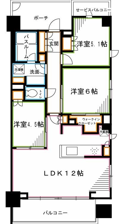 パークホームズ阿佐ヶ谷サウス 間取り