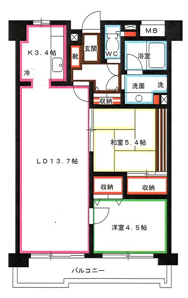コーボック新小金井 間取り図