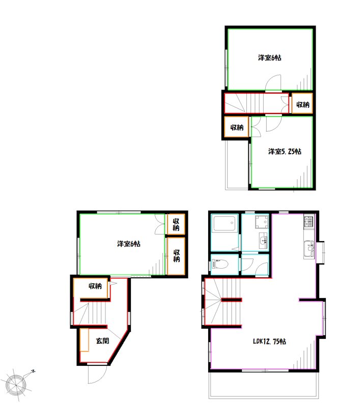 西久保2-11戸建  間取り