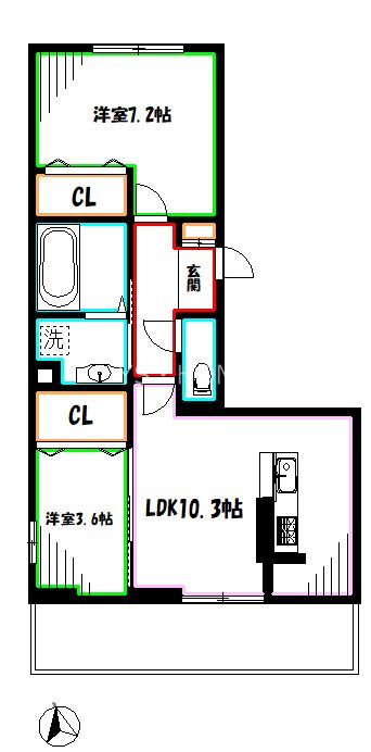 オーヴェスト深大寺 間取り