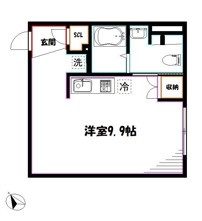 アーバンキューブ三鷹 間取り図