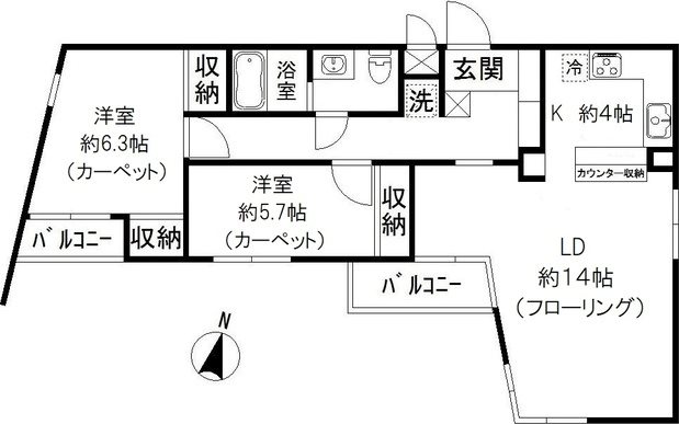 パークハイム石神井  間取り図
