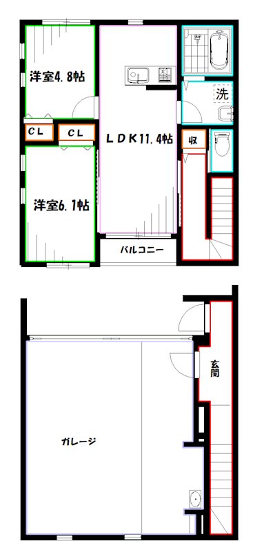 ベル　クラージュ 間取り
