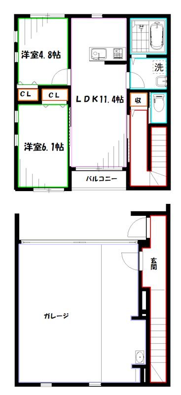 bell Courageベル　クラージュ 間取り