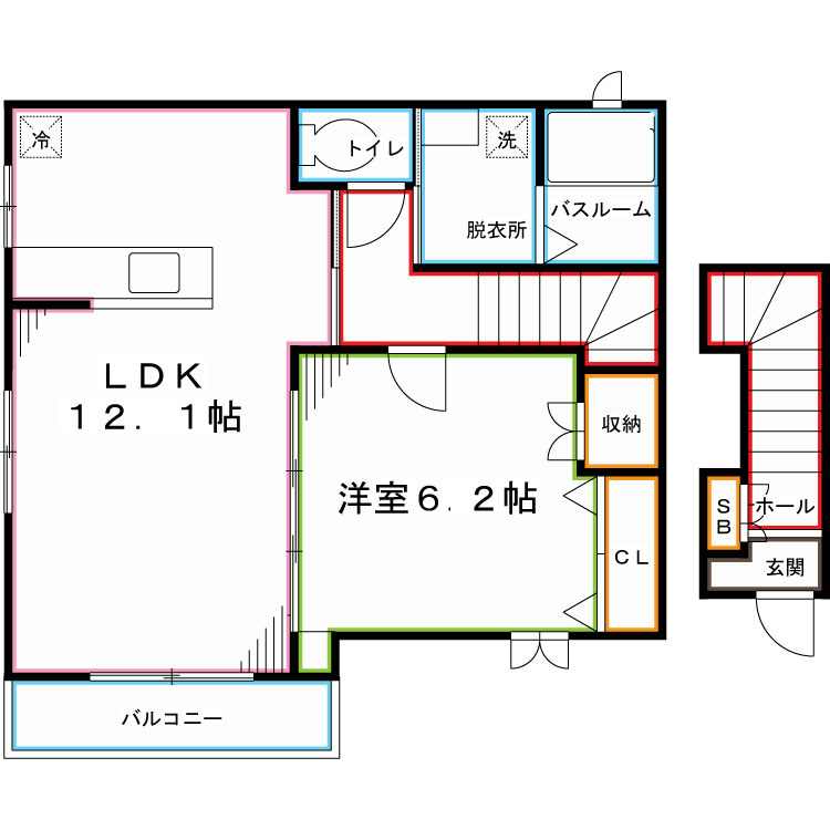キャッスル鴨下 間取り