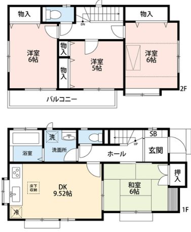 上連雀7丁目貸家 間取り