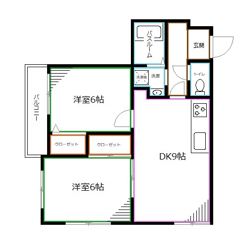 ローカス四面道 間取り図