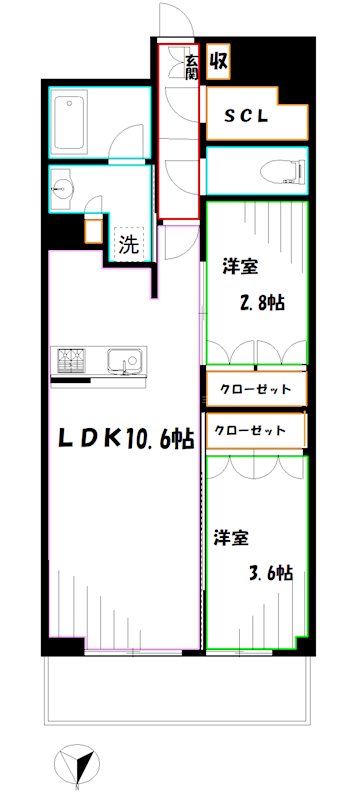 ラクレイス国分寺 間取り
