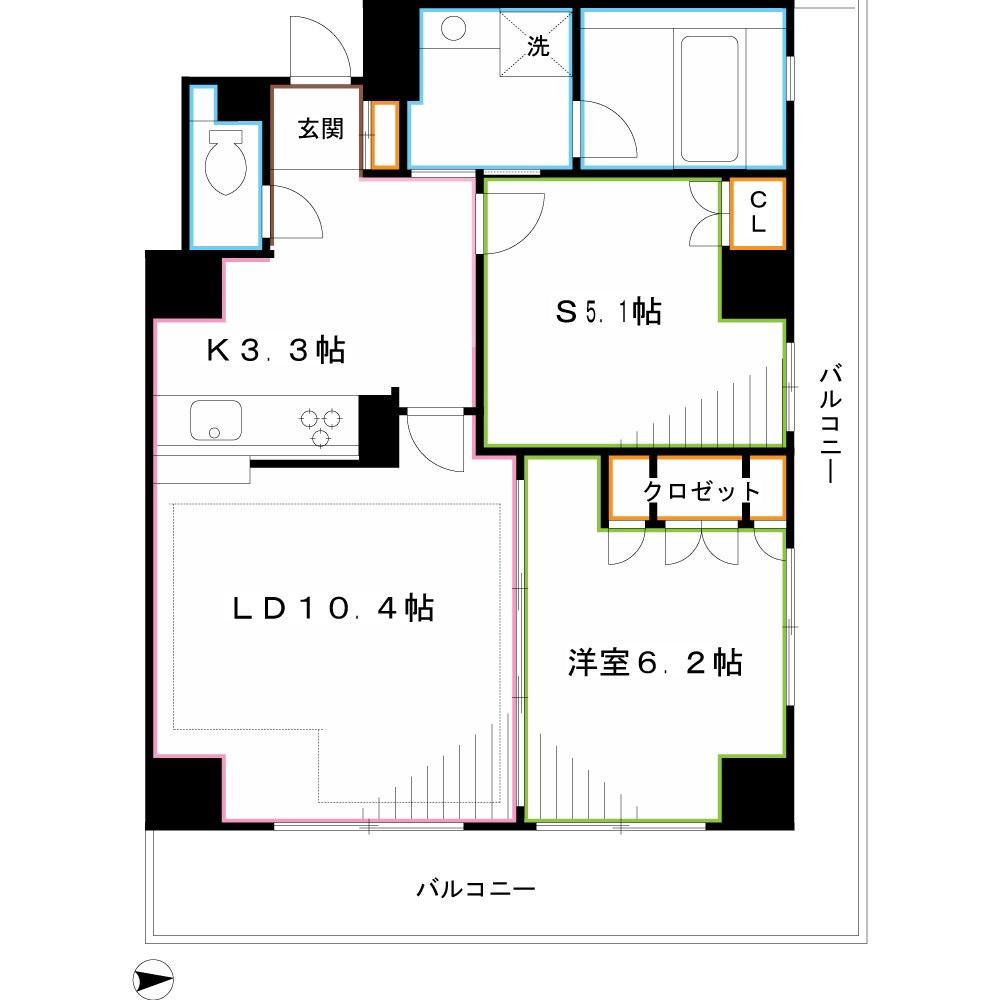 クレッセント三鷹　　 間取り
