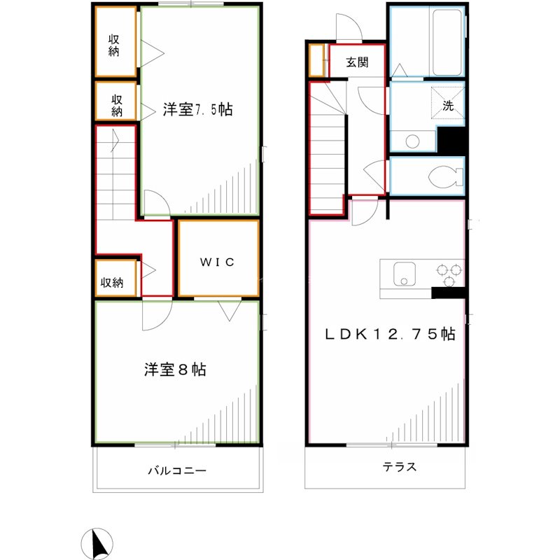 フェリシテ　Ⅲ 間取り