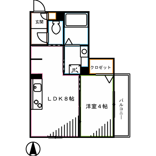 セジュールオッツＭ 間取り