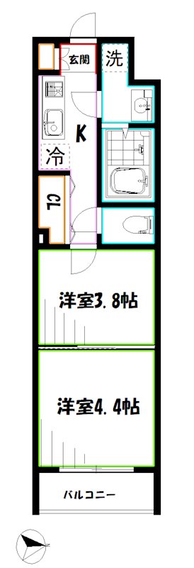 アヴァンカーサ三鷹 間取り